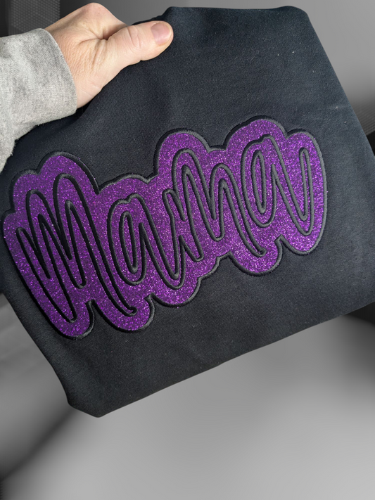Mama Embroidery with glitter